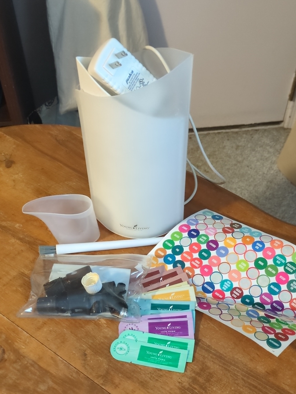 Young Living Diffuser, Supplies, Stickers And Various Samples